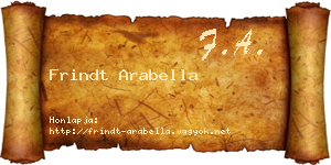 Frindt Arabella névjegykártya